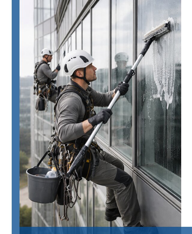 Высотная мойка сплошного остекления с выездом в Шадринске