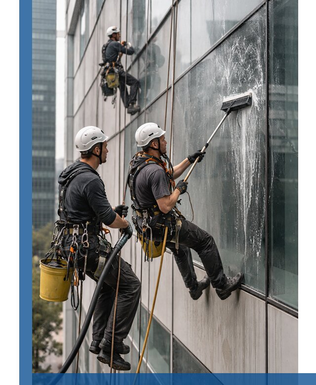 Профессиональная высотная мойка фасадов зданий в Шадринске