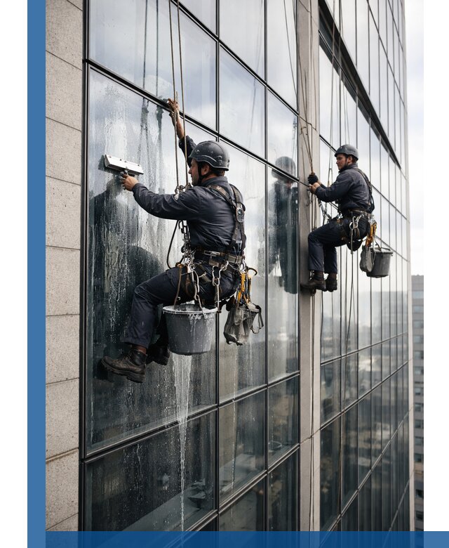 Профессиональная мойка стеклянных фасадов зданий в Шадринске