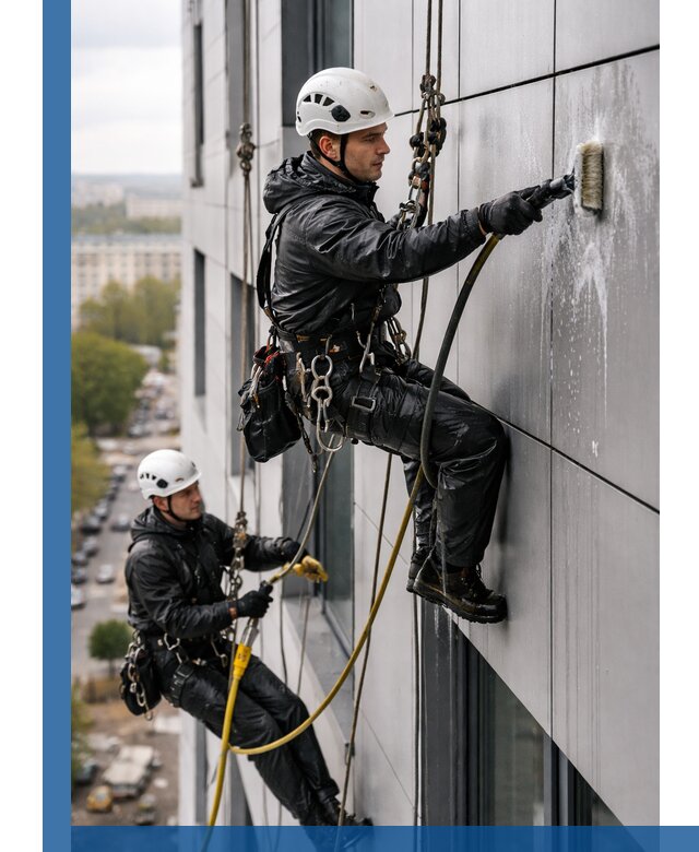 Профессиональная мойка фасада из композита в Шадринске