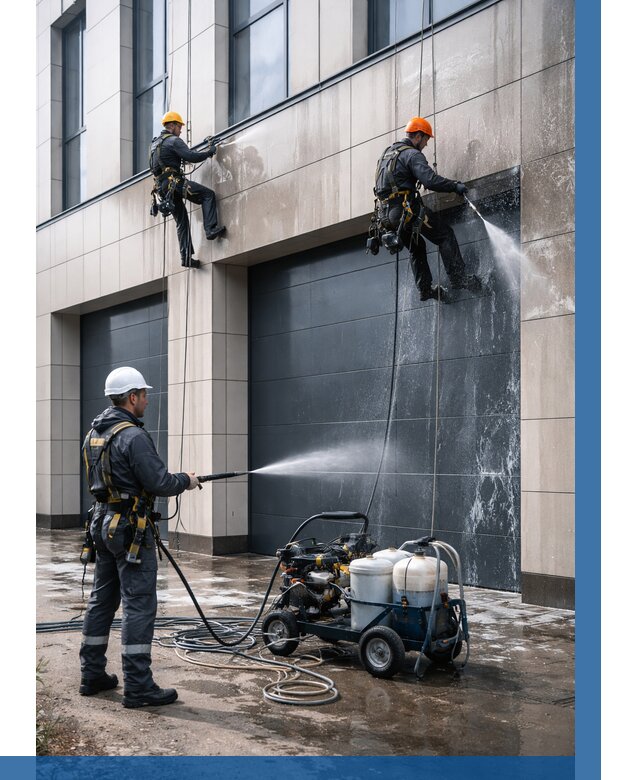 Послестроительная мойка фасада в Шадринске от 310 р. | ВЫСОТНИК-Шдр