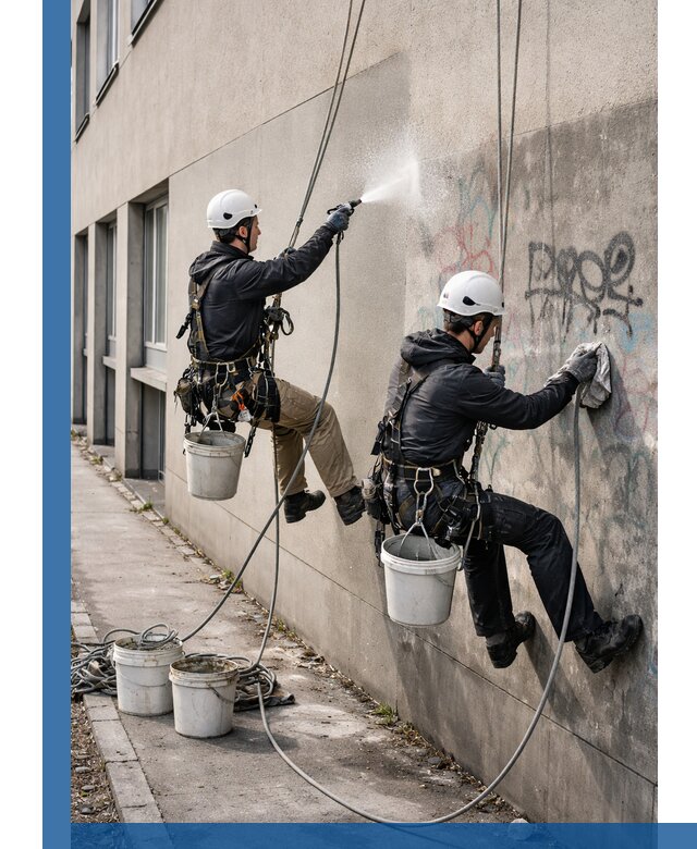 Антиграффити покрытие фасада с защитой от надписей в Шадринске