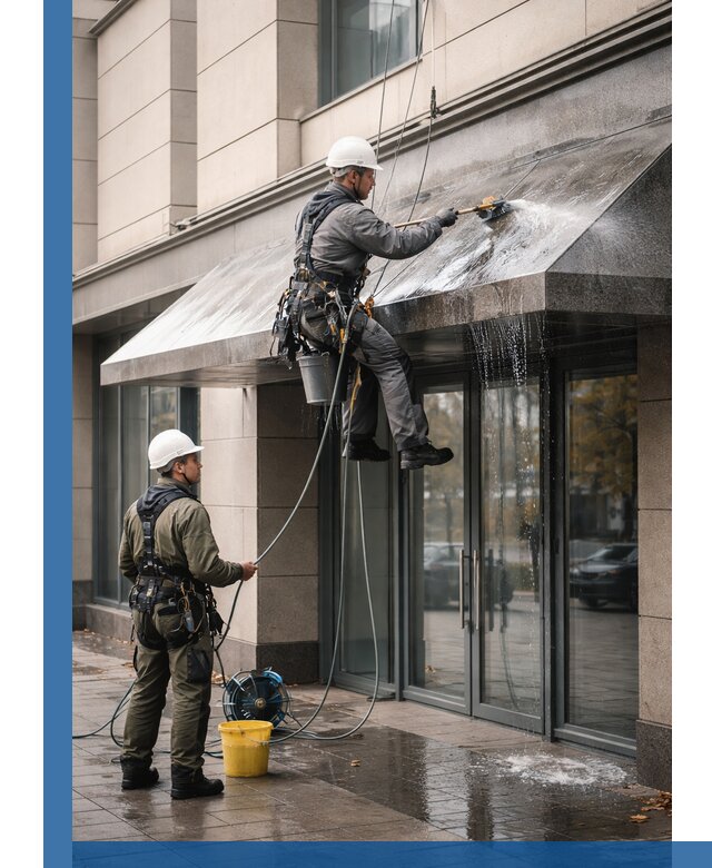 Профессиональная мойка козырьков и навесов в Шадринске