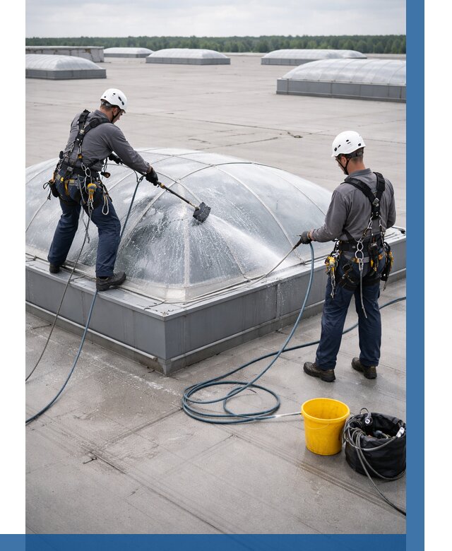 Мойка зенитных фонарей в Шадринске, заказать от 4653 р. | ВЫСОТНИК-Шдр