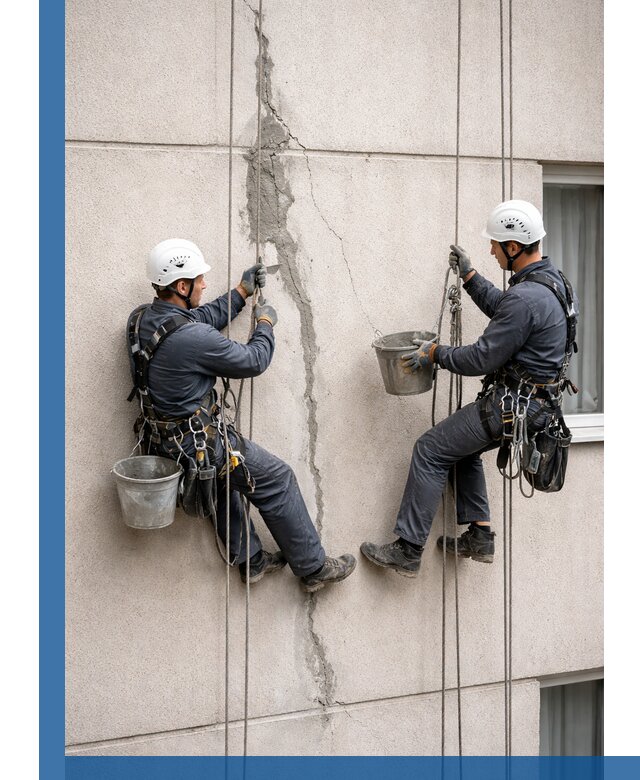 Заделка трещин на фасаде в Шадринске с гарантийным ремонтом