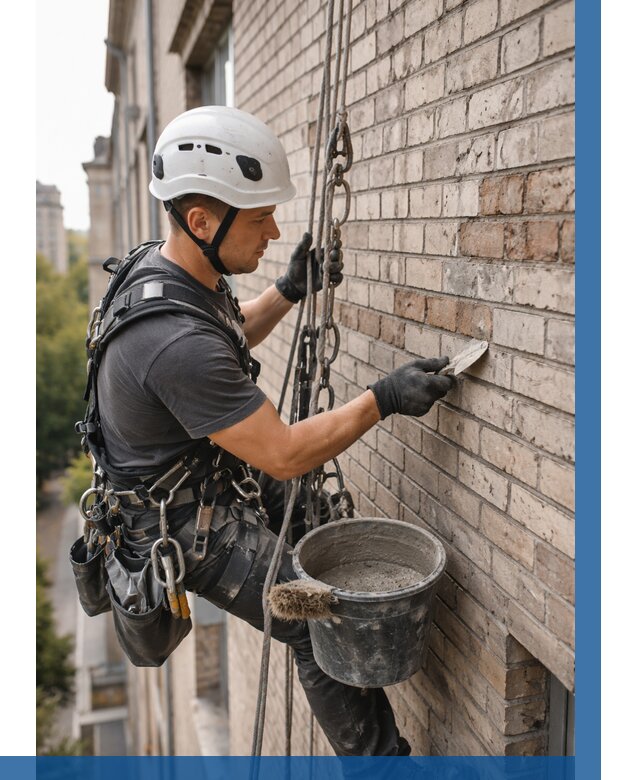 Ремонт кирпичной кладки фасада в Шадринске от 1861 р. | ВЫСОТНИК-Шдр