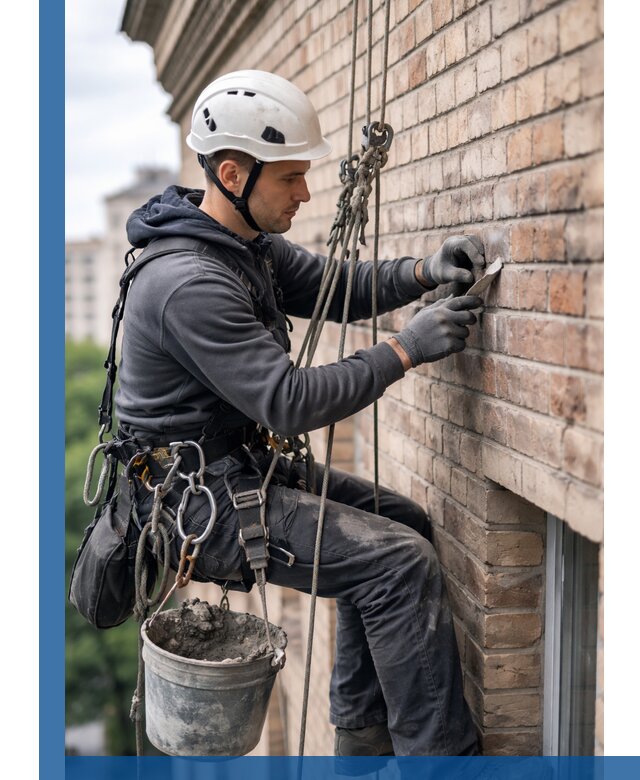 Качественный ремонт кирпичной кладки фасада в Шадринске с гарантией