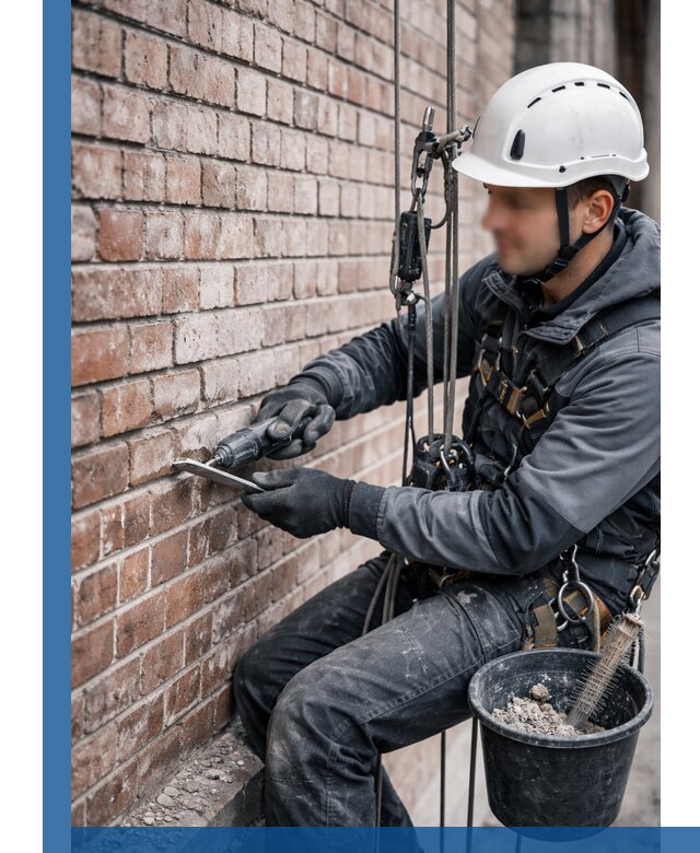 Расшивка кирпичных швов фасадов и стен, ремонт в Шадринске