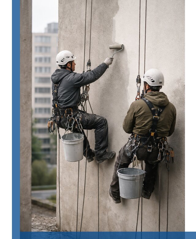 Покраска фасадов высотными альпинистами в Шадринске с гарантией