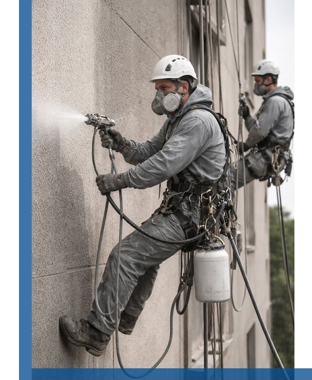 Безвоздушная покраска фасадов зданий в Шадринске профессионально