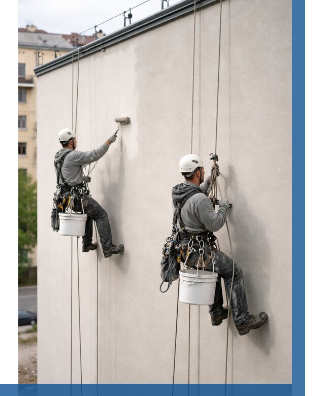 Покраска оштукатуренного фасада в Шадринске от 331 р. | ВЫСОТНИК-Шдр