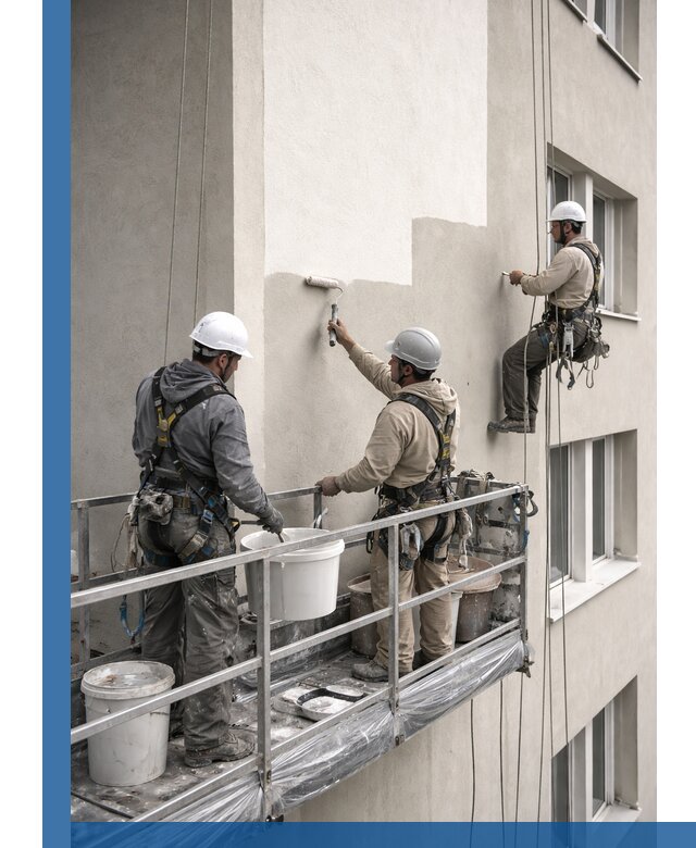 Покраска оштукатуренного фасада в Шадринске под ключ с гарантией