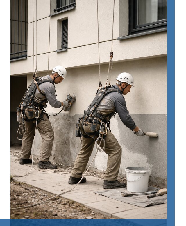 Окраска цоколя здания в Шадринске от 465 р. под ключ | ВЫСОТНИК-Шдр