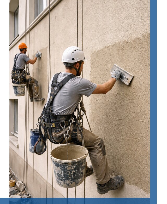 Декоративная штукатурка фасада в Шадринске от 1241 р. | ВЫСОТНИК-Шдр