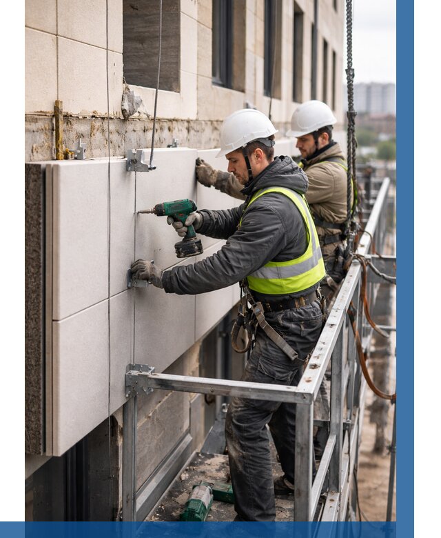 Монтаж фасадных термопанелей в Шадринске от 1551 р. | ВЫСОТНИК-Шдр