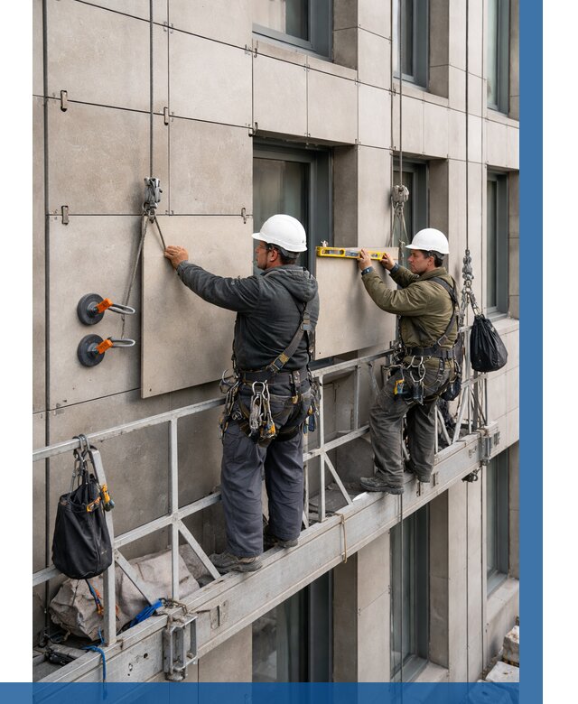 Монтаж керамогранита на фасад в Шадринске от 2585 р. | ВЫСОТНИК-Шдр