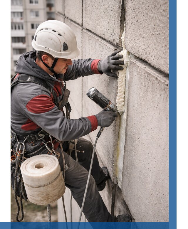 Утепление межпанельных швов в Шадринске от 724 р. | ВЫСОТНИК-Шдр