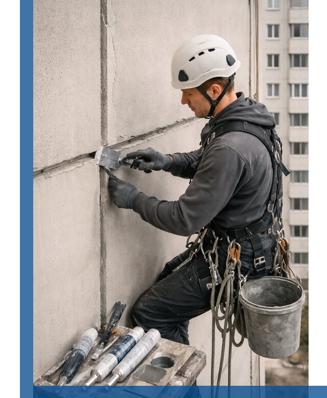 Ремонт межпанельных швов в Шадринске герметизация и восстановление