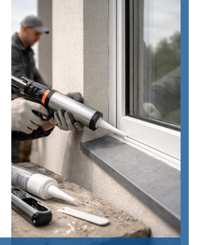 Герметизация монтажных швов окон в Шадринске от 672 р. | ВЫСОТНИК-Шдр