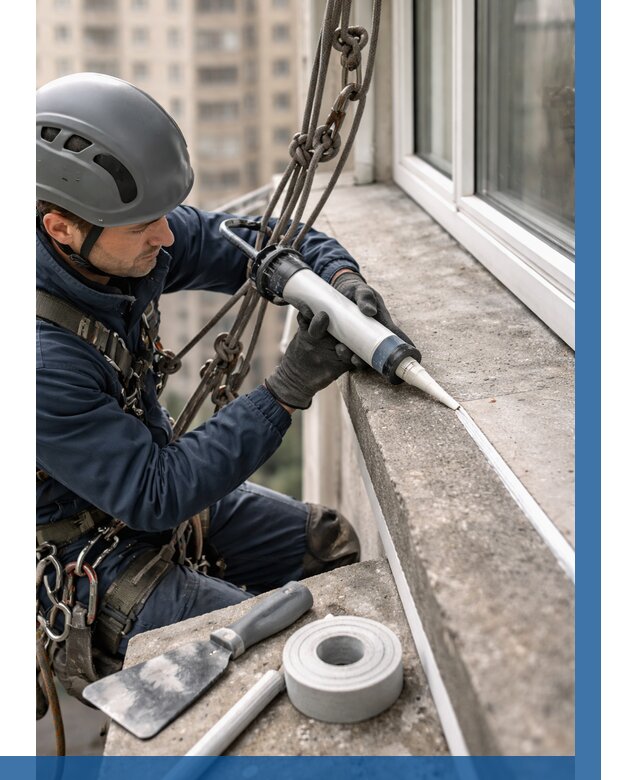 Герметизация балконного козырька в Шадринске от 4653 р. | ВЫСОТНИК-Шдр