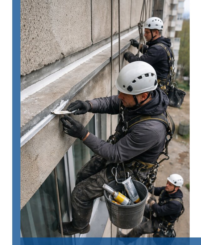 Герметизация примыкания балкона в Шадринске под ключ с гарантией