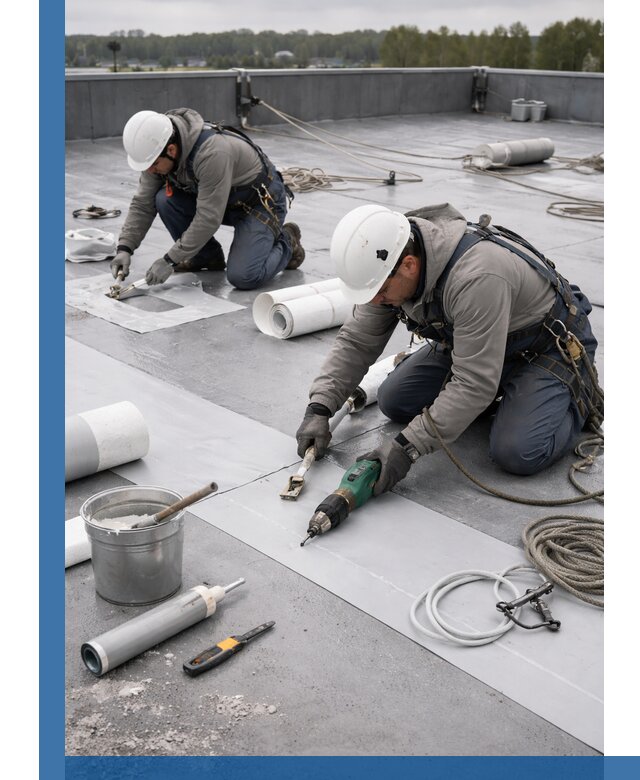 Ремонт мембранной кровли в Шадринске качественно и с гарантией