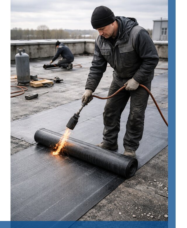 Ремонт наплавляемой кровли в Шадринске от 724 р. | ВЫСОТНИК-Шдр