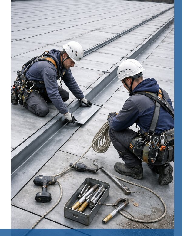 Ремонт фальцевой кровли в Шадринске от 724 р. | ВЫСОТНИК-Шдр