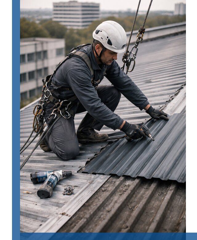 Ремонт профнастила на кровле в Шадринске, работы под ключ