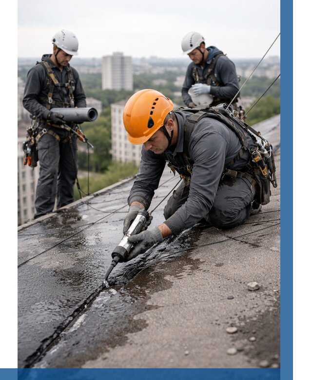Устранение протечек кровли в Шадринске от 12409 р. | ВЫСОТНИК-Шдр