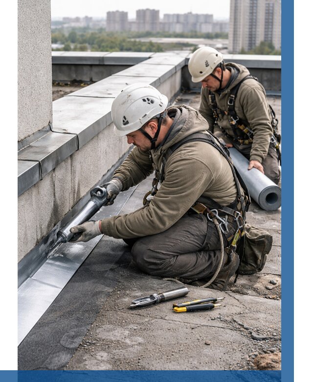 Ремонт кровельных примыканий в Шадринске от 1241 р. | ВЫСОТНИК-Шдр