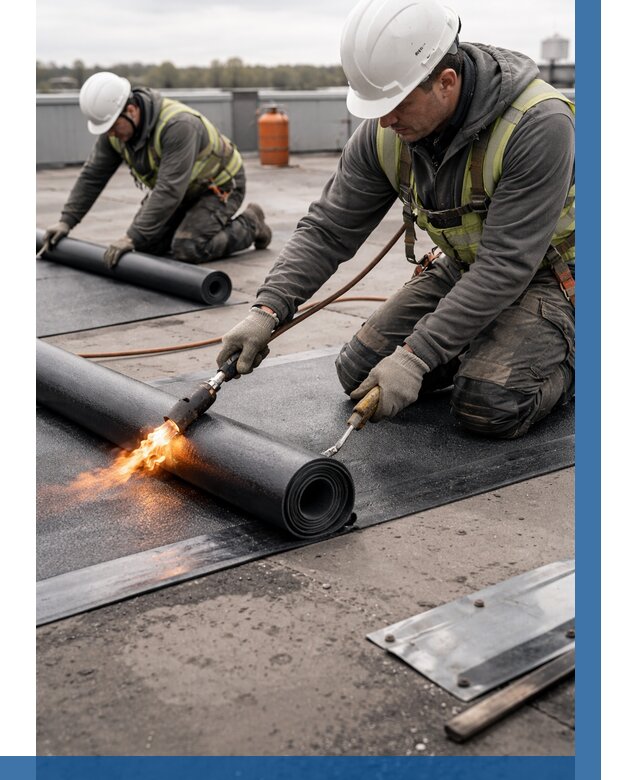 Монтаж наплавляемой кровли в Шадринске от 879 р. — ВЫСОТНИК-Шдр