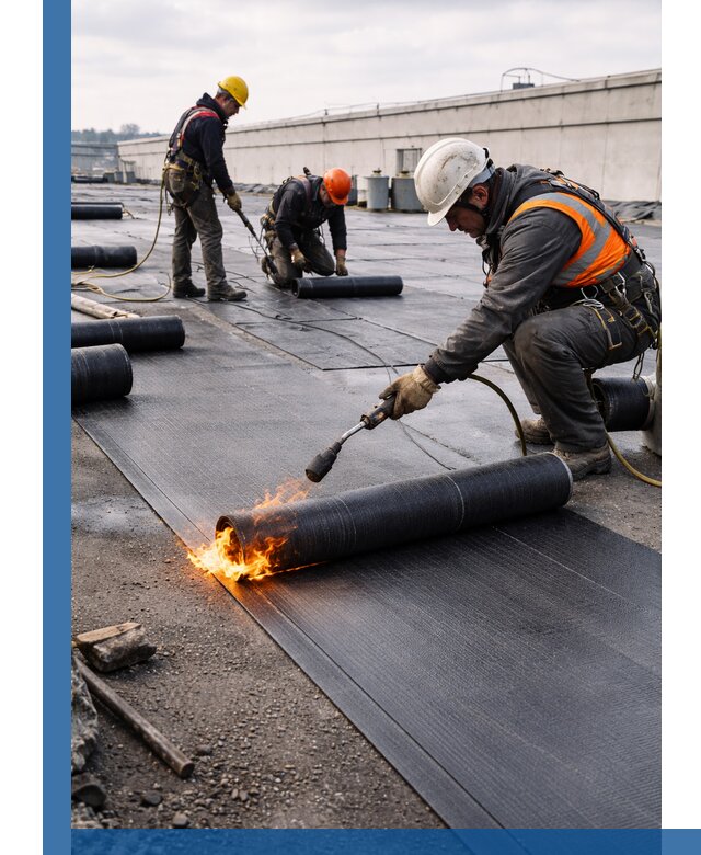 Монтаж наплавляемой кровли в Шадринске профессионально