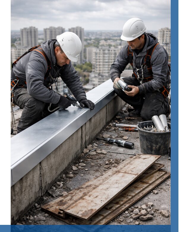 Замена парапетных крышек под ключ в Шадринске от 1241 р. | ВЫСОТНИК-Шдр