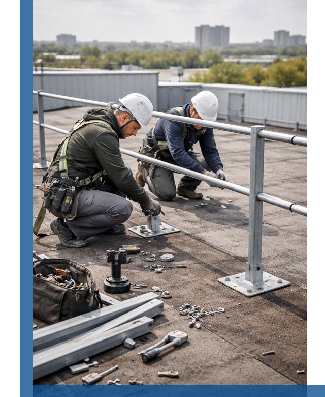 Монтаж кровельного ограждения в Шадринске под ключ с гарантией