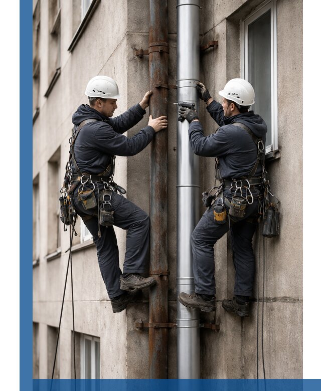 Замена водосточных труб в Шадринске: монтаж и демонтаж под ключ