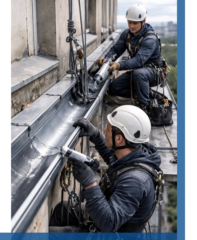 Ремонт водосточных желобов в Шадринске от 6722 р. | ВЫСОТНИК-Шдр