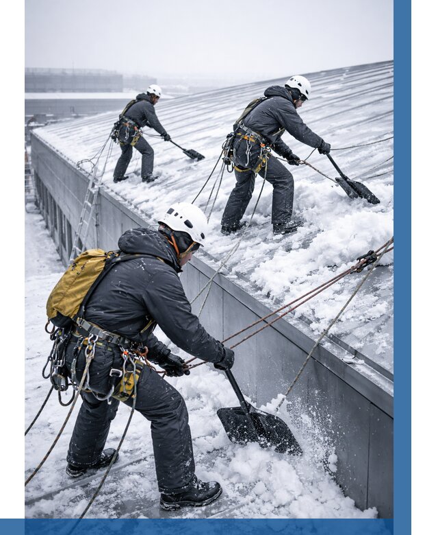 Очистка навесов от снега в Шадринске от 4653 р. | ВЫСОТНИК-Шдр