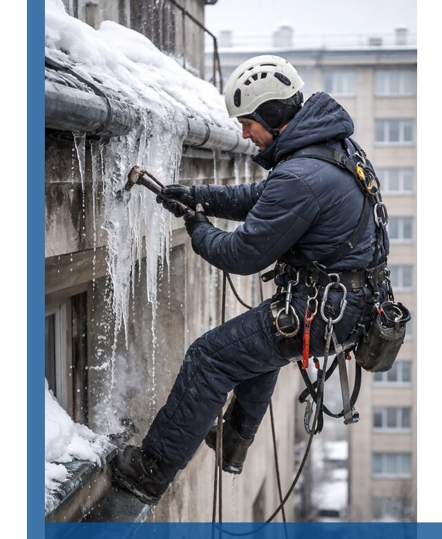 Удаление наледи и чистка водостоков в Шадринске оперативно и безопасно