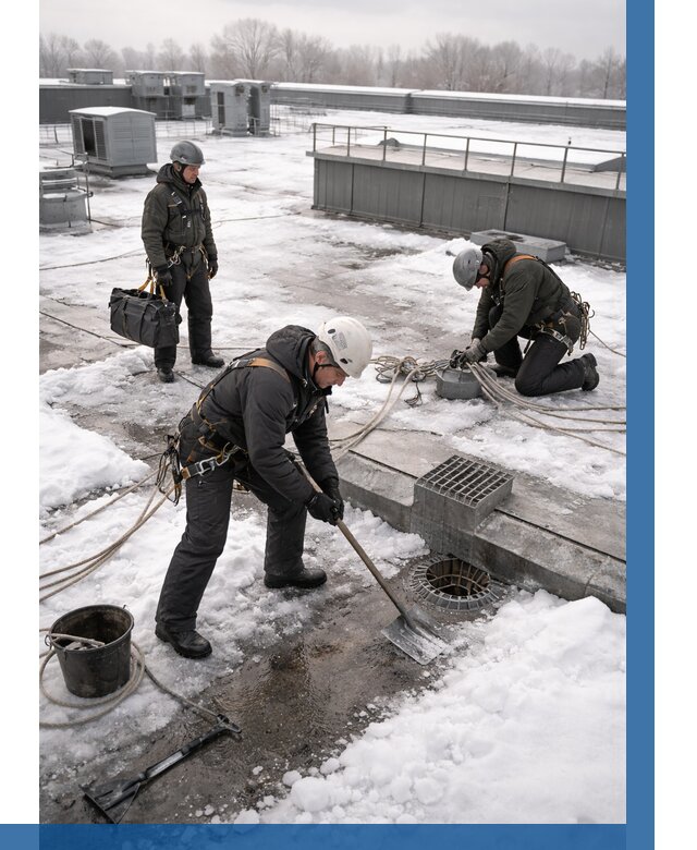 Абонентское обслуживание кровли зимой в Шадринске от 8273 р. | ВЫСОТНИК-Шдр