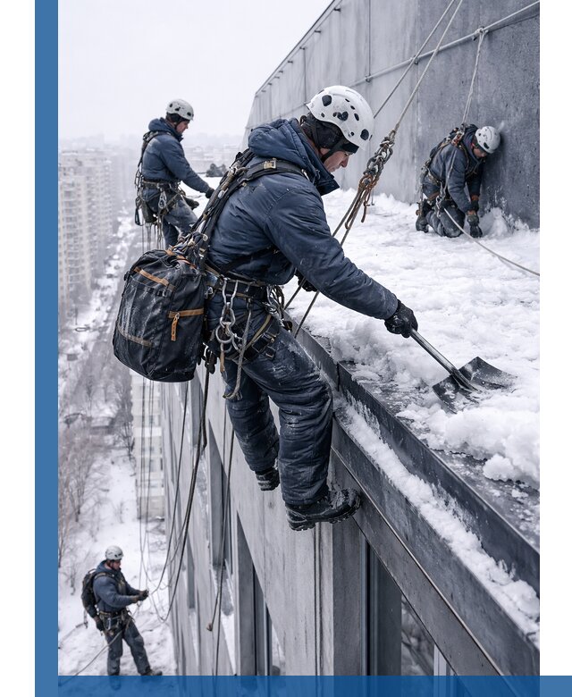 Абонентское обслуживание кровли зимой в Шадринске регулярный уход