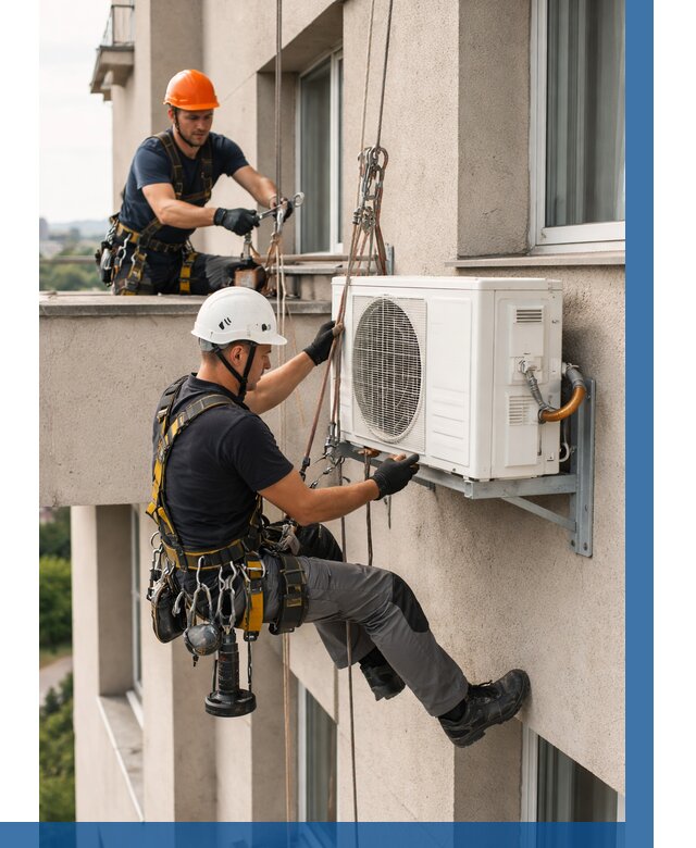 Монтаж внешнего блока кондиционера в Шадринске от 6722 р. | ВЫСОТНИК-Шдр