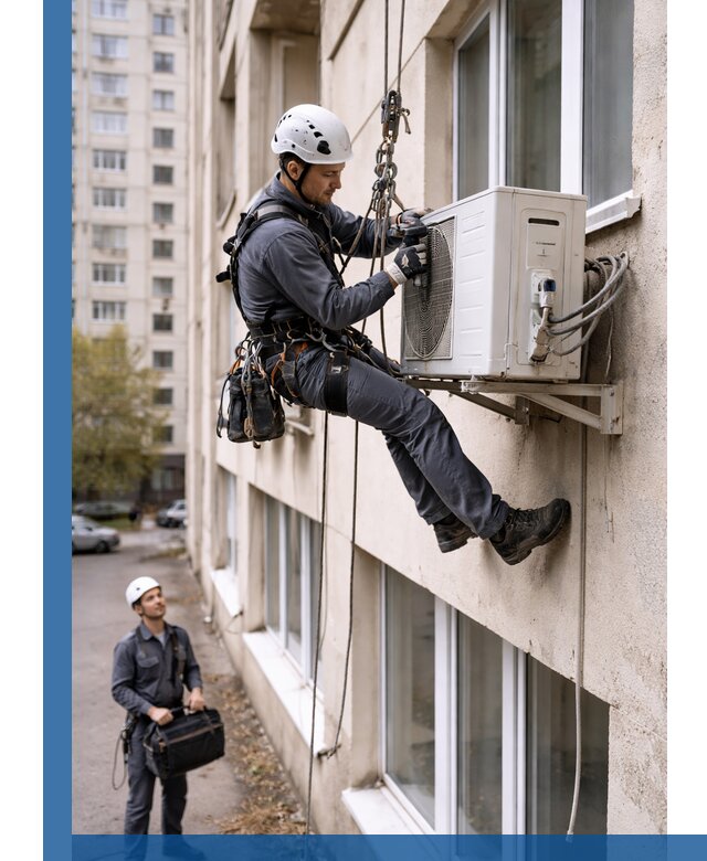 Демонтаж внешнего блока кондиционера в Шадринске профессионально