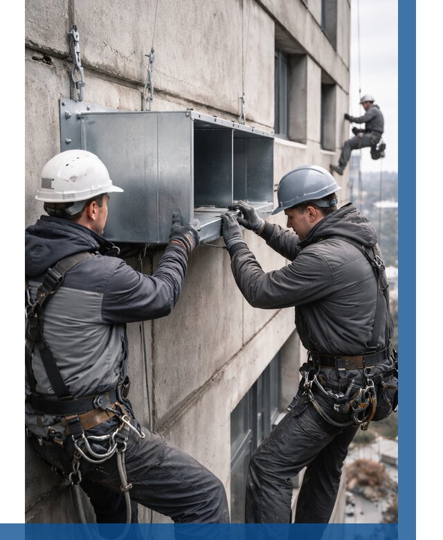 Монтаж вентиляционных коробов в Шадринске от 3102 р. | ВЫСОТНИК-Шдр