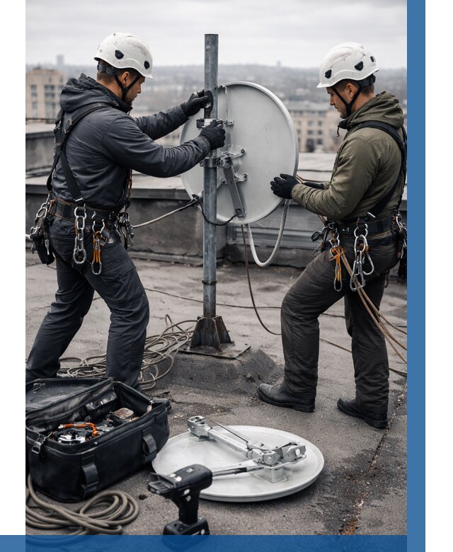 Демонтаж антенн на крыше в Шадринске от 4653 р. | ВЫСОТНИК-Шдр