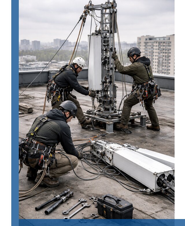 Демонтаж антенн на крыше зданий в Шадринске с гарантией