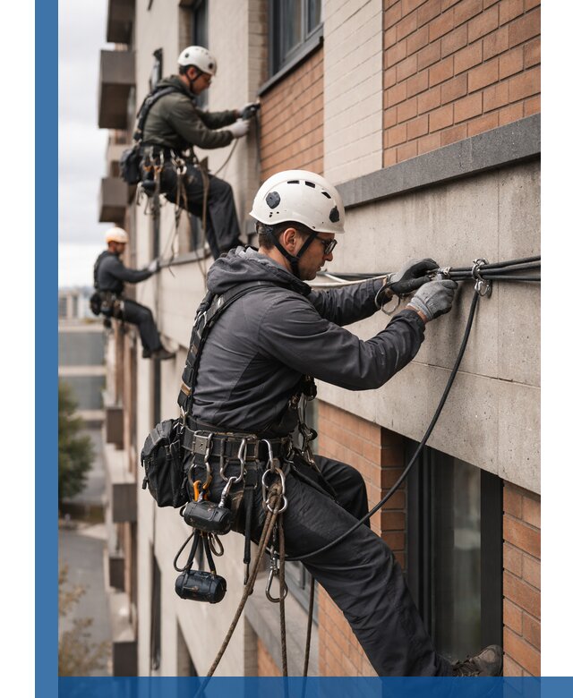 Крепление кабеля на фасаде монтаж и крепеж в Шадринске