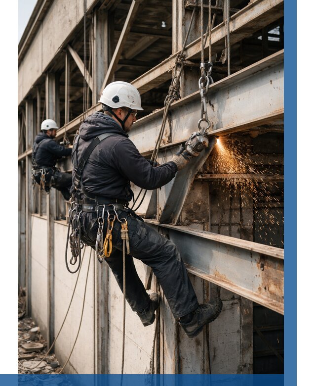 Демонтаж металлоконструкций на высоте в Шадринске от 6722р. |ВЫСОТНИК-Шдр