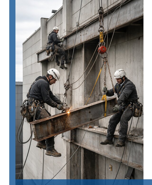 Демонтаж металлоконструкций на высоте в Шадринске под ключ