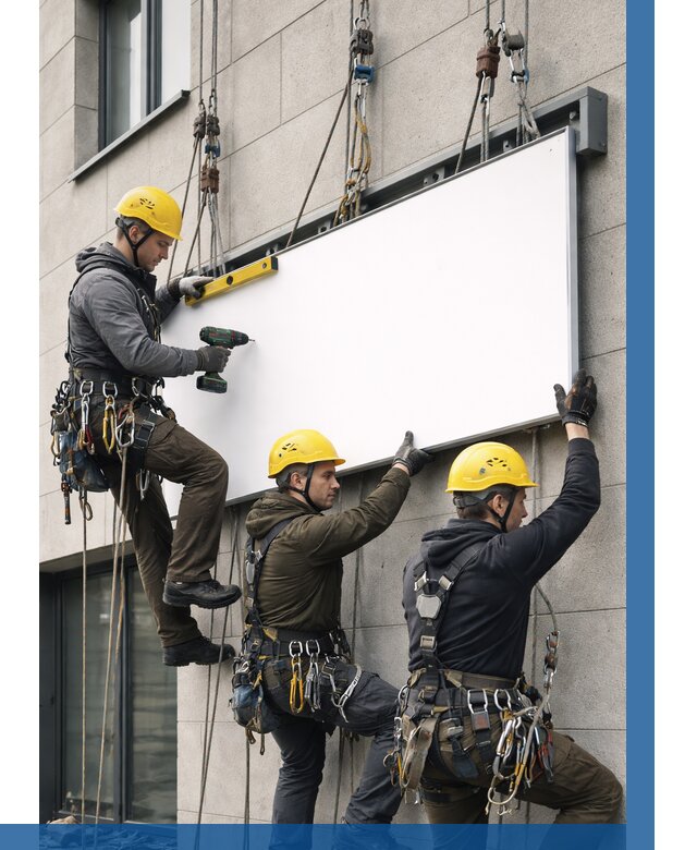 Монтаж рекламной вывески в Шадринске от 8273 р. | ВЫСОТНИК-Шдр